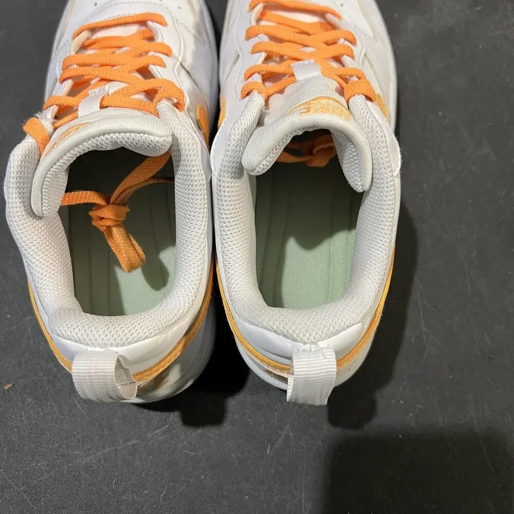 Nike Court Borough Low Recraft Shoes Youth Size 6Y White Orange Gum DV5456-119
